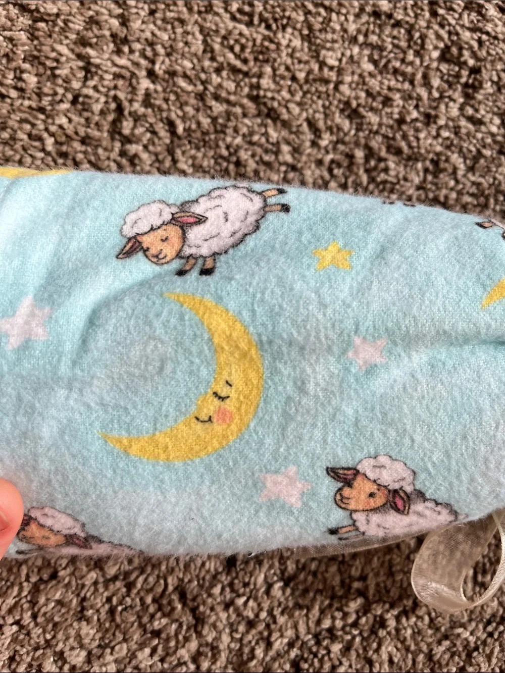 Baby Fleece Blanket Set - Light Blue Moon & Sheep Pattern